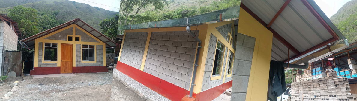 instalación de tijerales, canaletas y ventanas en vivienda